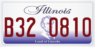 IL license plate B320810