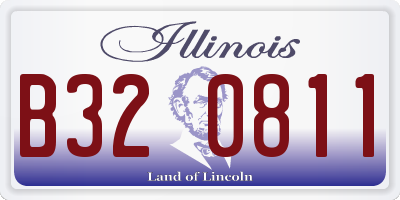 IL license plate B320811