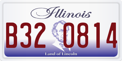 IL license plate B320814