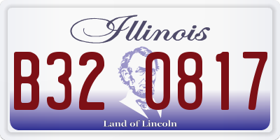 IL license plate B320817