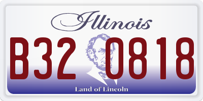 IL license plate B320818