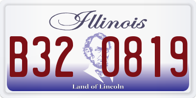 IL license plate B320819