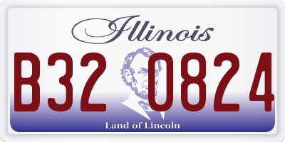 IL license plate B320824