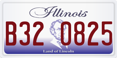 IL license plate B320825