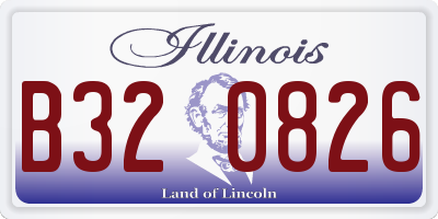 IL license plate B320826