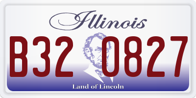 IL license plate B320827