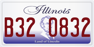 IL license plate B320832