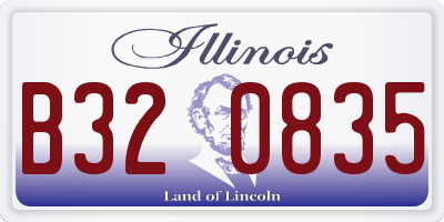IL license plate B320835