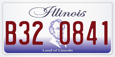 IL license plate B320841