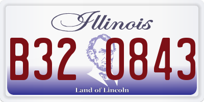 IL license plate B320843