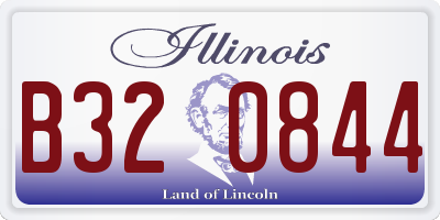 IL license plate B320844