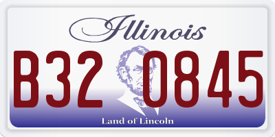IL license plate B320845