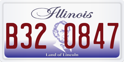 IL license plate B320847