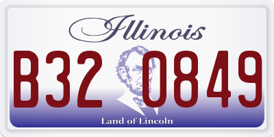 IL license plate B320849