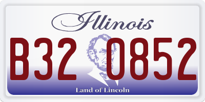 IL license plate B320852