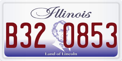 IL license plate B320853