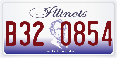 IL license plate B320854