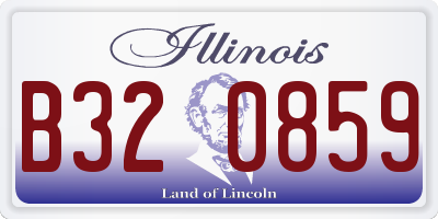 IL license plate B320859
