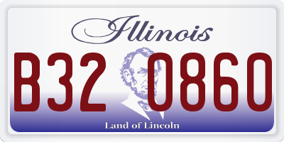 IL license plate B320860
