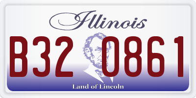 IL license plate B320861