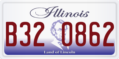 IL license plate B320862