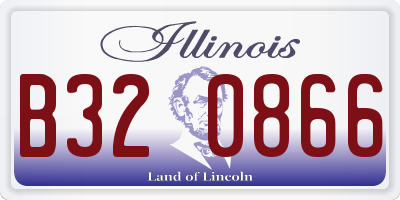 IL license plate B320866