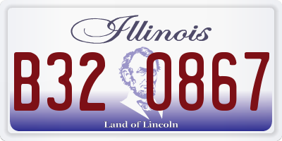 IL license plate B320867
