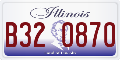 IL license plate B320870