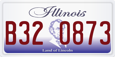 IL license plate B320873
