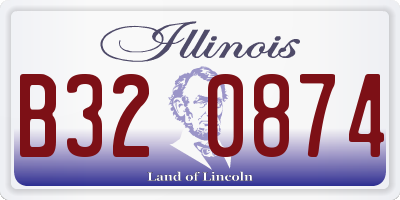 IL license plate B320874