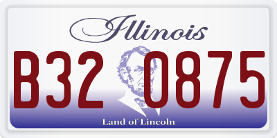 IL license plate B320875