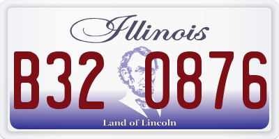 IL license plate B320876