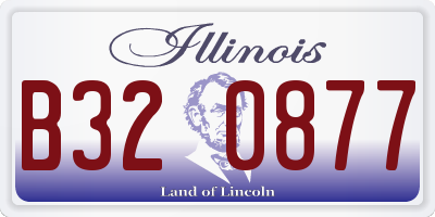 IL license plate B320877