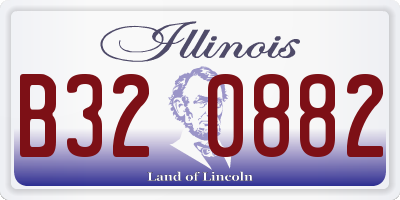 IL license plate B320882
