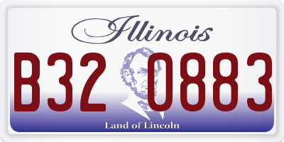 IL license plate B320883