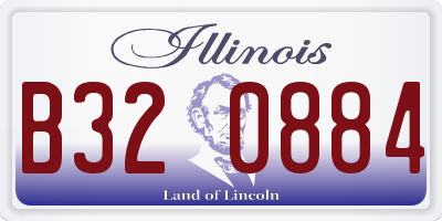 IL license plate B320884