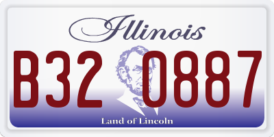 IL license plate B320887