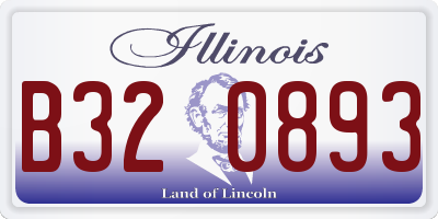 IL license plate B320893