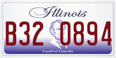 IL license plate B320894