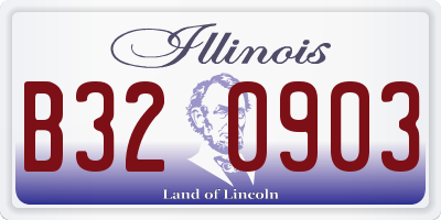 IL license plate B320903