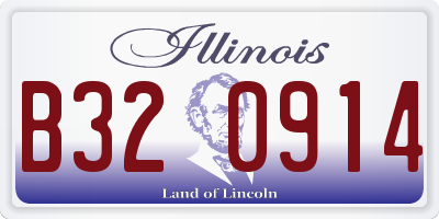IL license plate B320914