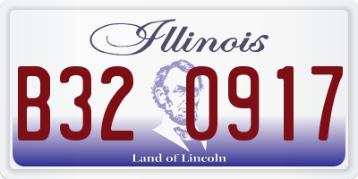 IL license plate B320917