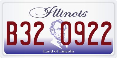 IL license plate B320922