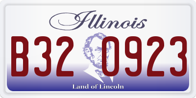 IL license plate B320923
