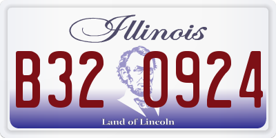 IL license plate B320924