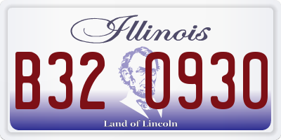 IL license plate B320930