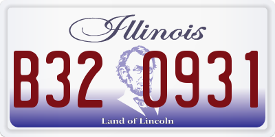 IL license plate B320931