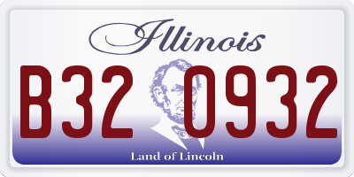 IL license plate B320932