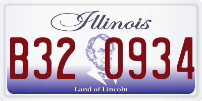 IL license plate B320934