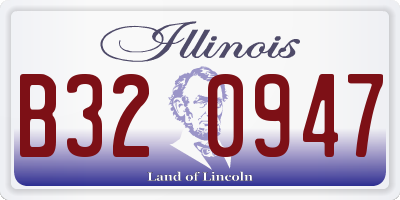 IL license plate B320947